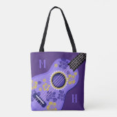 Ukulele-Monogramm-Taschen Tasche (Rückseite)