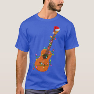Ukulele Music Lover Xmas Weihnachtsmannmütze Ukule T-Shirt