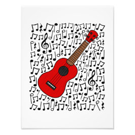 Ukulele Musical Notes Uke Player Musician Fotodruck
