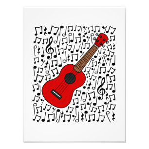 Ukulele Musical Notes Uke Player Musician Fotodruck