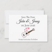Ukulele Musician Wedding Save the Date (Vorderseite)