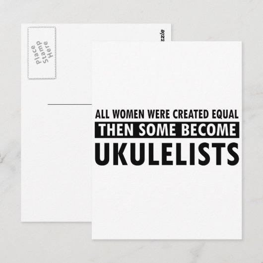 Ukulele-Musikdesigns Postkarte (Vorne/Hinten)