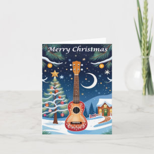 Ukulele-Musikinstrument Schneebaum Weihnachten