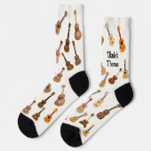 Ukulele Muster mit Namen Socken (Linkes Detail)