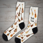 Ukulele Muster mit Namen Socken