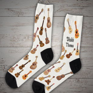 Ukulele Muster mit Namen Socken