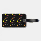 Ukulele-Muster-Name-Musical Gepäckanhänger (Rückseite horizontal)