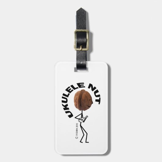 Ukulele Nut Gepäckanhänger (Vorderseite vertikal)