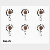 Ukulele Nut Runder Aufkleber (Blatt)