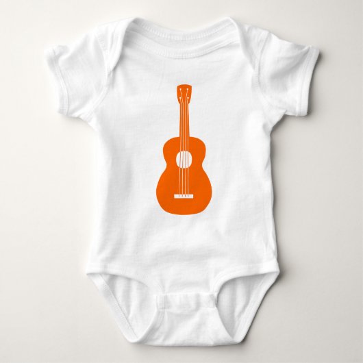 Ukulele - Orange Baby Strampler (Vorderseite)