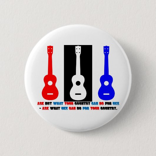 Ukulele-Patriotismus Button (Vorderseite)