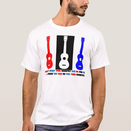 Ukulele-Patriotismus T-Shirt (Vorderseite)