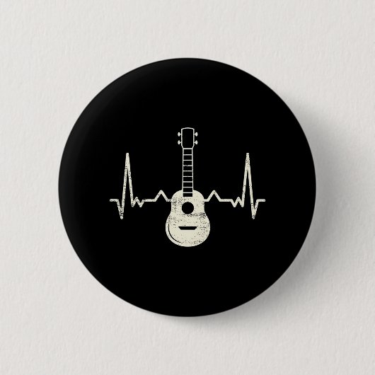 Ukulele Player I Heart Ukulele Button (Vorderseite)