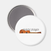 Ukulele Player-Logo Magnet (Vorderseite/Rückseite)