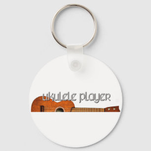 Ukulele Player-Logo Schlüsselanhänger