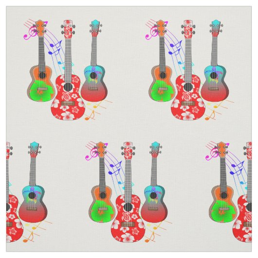 Ukulele-Player-Musik der Tropeninsel Stoff (Muster)