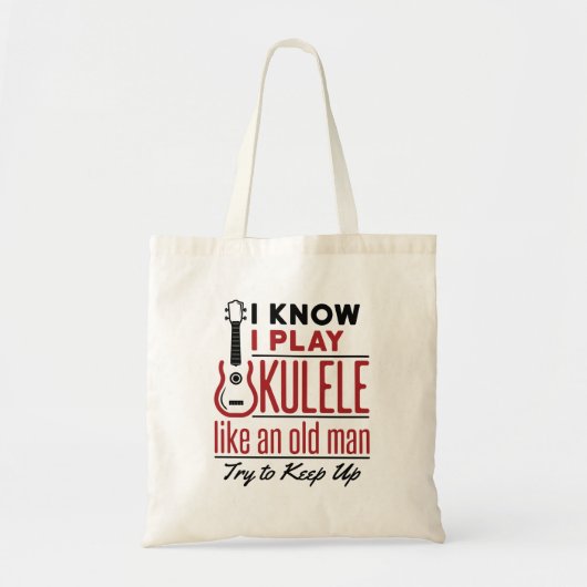 Ukulele Player Old Man Funny Zitat Uke Tragetasche (Vorne)