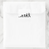 Ukulele Player Quadratischer Aufkleber (Tasche)