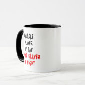 Ukulele Player Zombie Joke Tasse (Vorderseite Links)