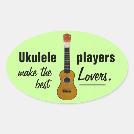 UKULELE PLAYERS-Aufkleber (4) Ovaler Aufkleber (Vorderseite)