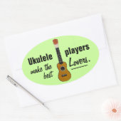 UKULELE PLAYERS-Aufkleber (4) Ovaler Aufkleber (Umschlag)