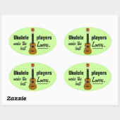 UKULELE PLAYERS-Aufkleber (4) Ovaler Aufkleber (Blatt)