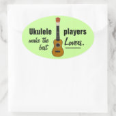UKULELE PLAYERS-Aufkleber (4) Ovaler Aufkleber (Tasche)