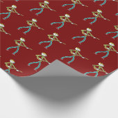 Ukulele Playing Stickman Geschenkpapier (Ecke)