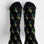 Ukulele Playing Stickman Socken (Oben)