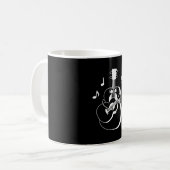 Ukulele Playing Ukulele Ironic Band Musician Clef Kaffeetasse (Vorderseite Links)