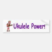Ukulele-Power! Autoaufkleber (Vorne)