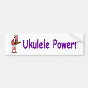 Ukulele-Power! Autoaufkleber