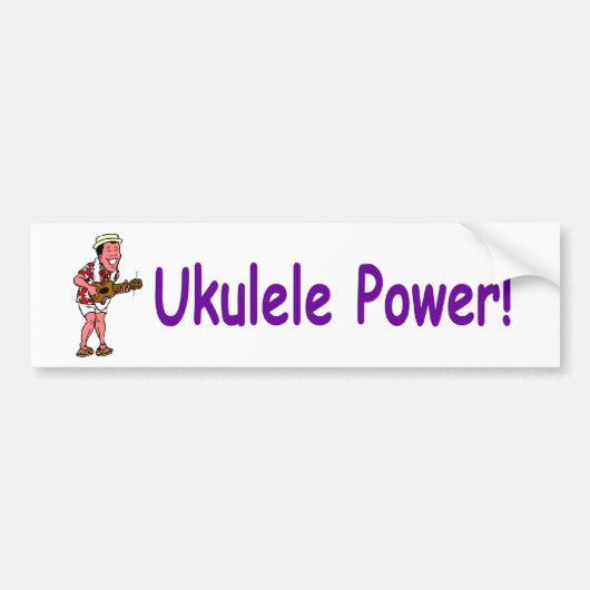 Ukulele-Power! Autoaufkleber (Vorne)