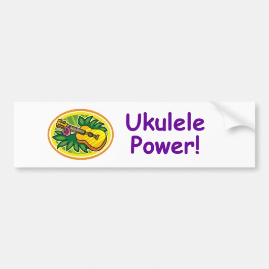 Ukulele-Power! Autoaufkleber (Vorne)