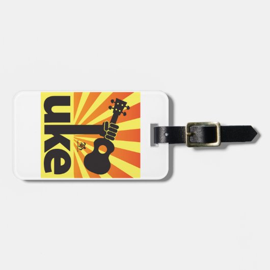 Ukulele-Power Gepäckanhänger (Vorderseite horizontal)
