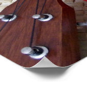 Ukulele & Red Flower Lei Poster (Ecke)