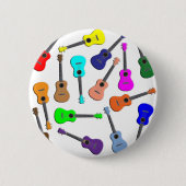 Ukulele-Regenbogen Button (Vorderseite)