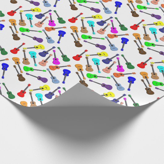 Ukulele-Regenbogen Geschenkpapier (Ecke)