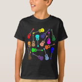 Ukulele-Regenbogen T-Shirt (Vorderseite)
