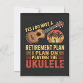 Ukulele Rentenplan Lustig Einladung (Vorderseite)