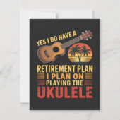 Ukulele Rentenplan Lustig Einladung (Rückseite)