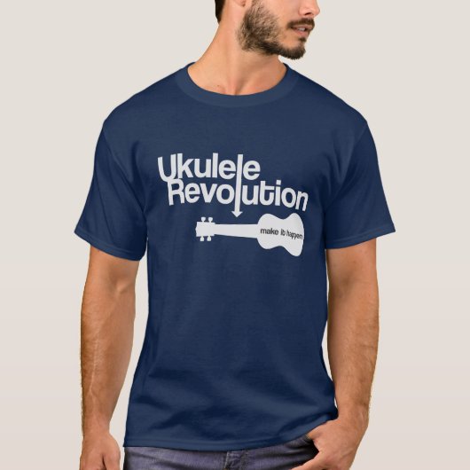 Ukulele-Revolutions-Dunkelheits-T - Shirt (Vorderseite)