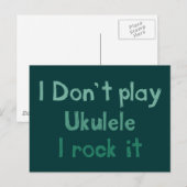 Ukulele Rock It Postcard Postkarte (Vorne/Hinten)