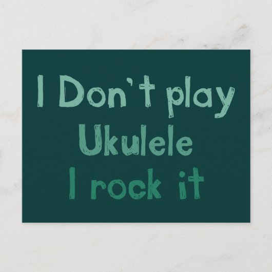 Ukulele Rock It Postcard Postkarte (Vorderseite)