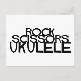 Ukulele Rock Scissors Postkarte