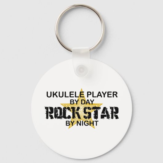 Ukulele Rock Star by Night Schlüsselanhänger (Vorderseite)