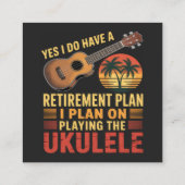 Ukulele Ruhestandsplan Lustig Begleitkarte (Rückseite)