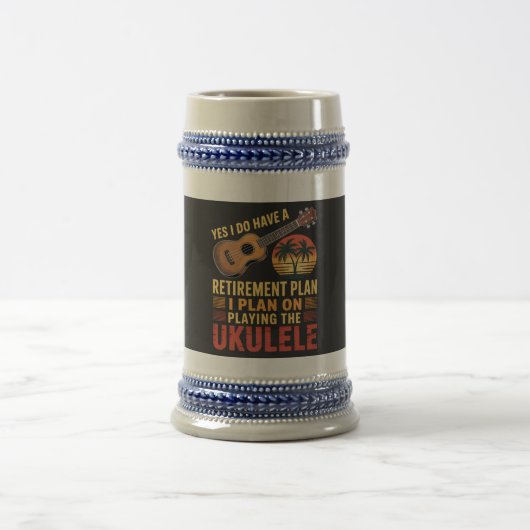 Ukulele Ruhestandsplan Lustig Bierglas (Mittel)