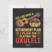 Ukulele Ruhestandsplan Lustig Feiertagskarte (Rückseite)