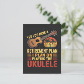 Ukulele Ruhestandsplan Lustig Feiertagskarte (Stehend Vorderseite)
